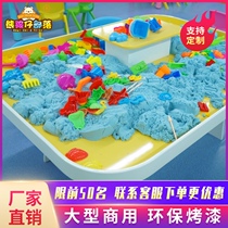 Bear kids childrens space sand table toy table Multi-function building block table playground Commercial space sand table