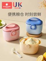 Kechao baby milk powder box portable out-of-home milk powder sub-packaging box sub-grid food supplement rice flour storage tank sealed moisture-proof