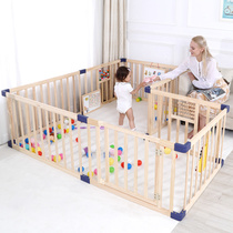 Childrens game fence wooden fence baby puzzle living room fence baby climbing mat railing solid wood Indoor