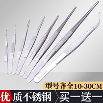 Stainless Steel Tweezers Elbow Round Head Water Grass Fish Tank Medical Clip Lengthened length Multi-meat tool thickened Hard 304