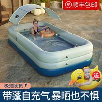 Childrens swimming pool Home Newborn child Small child Baby thermostatic foldable large summer simple