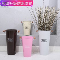 Flowers Flowers Buckets Woke Flowers Buckets Home Dry Flowers Vases Flowers Shop Special Bubble Flowers iron Iron Art Bamboo Sign Barrel Flower casks