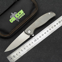 Green Thorn bear head F95 folding knife titanium alloy mini portable knife outdoor portable knife survival knife