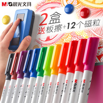 Morning light color whiteboard pen erasable water-based childrens home Drawing Board brush White version white water pen thick head Mark water