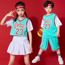 Childrens cheerleading basketball baby competition costume boys and girls suit primary school performance costume kindergarten summer