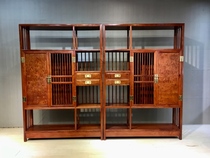 Full tumor Myanmar pear new Chinese bookcase bookcase antique frame two-piece set 276*37*200 freight to pay