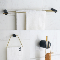 Laer all copper solid towel rack bathroom triangle rack home toilet hardware pendant set