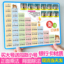 Multiplication formula table 99 multiplication and division formula card Primary school recitation artifact Second grade 99 mathematics full set of teaching aids