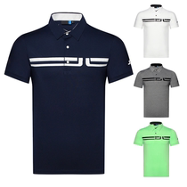 New slim golf short-sleeved mens top quick-drying free hot lapel golf mens POLO shirt breathable