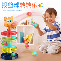 Baby turn music track ball puzzle fun ball baby 0-3 years old Bell early education stacked music slide ball Tower