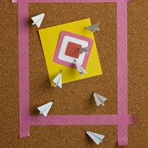 Paper airplane pin cork board with pushpin creative photo wall decoration pushpin three-dimensional airplane I-shaped nail