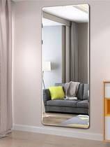 Dressing mirror simple wall-mounted body half-length mirror frame foyer student dormitory oversized enlarged beveled edge home decoration