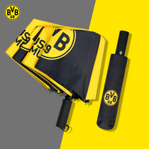 Dortmund BVB bumblebee folding short umbrella double students male and female convenient sunshade and rain dual use