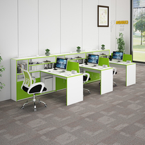 Office Furniture Finance Desk Chair Composition Green Desk Sub Office Staff station Partition Booth