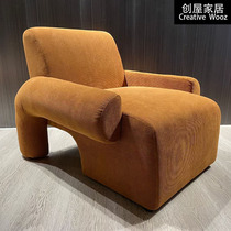 Italian light luxury sofa chair model room designer chair creative special shaped chair modern minimalist single recliner living room