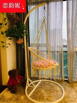 Flow Su hanging chair Nordic Wind Living room Balcony Hanging Basket Chair Adult Rocking Chair Dorm Canvas Swing-Hanging Bed Girl Sloth