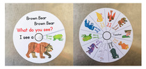 Brown Bear what are you looking at Brown Bear English picture book expansion card English enlightenment teaching aids Liao Cai Xing recommended