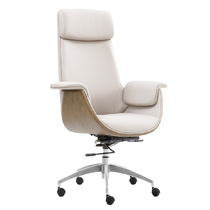 Comfortable business office boss computer chair lifting cowhide roller simple modern lady commercial big class Boss chair