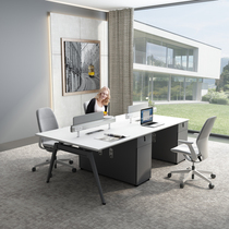 Staff desk table and chair combination 2 furniture office simple modern work station staff Screen 4 people 4 people 6