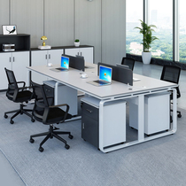 Staff desk Simple modern furniture 4-person staff desk double simple work desk and chair combination