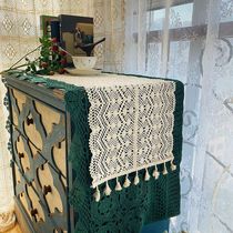 American Countryside Table Flag Hollowed-out Retro Cotton Thread Crochet Lace Tablecloth Tablecloth TV Tea Table cover towels Nordic