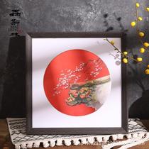 Solid wood picture frame mounted wall photo frame any size square 33 38 50 Chinese painting calligraphy outer frame