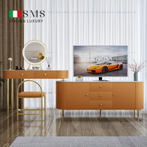 Dressing table 2021 New TV cabinet integrated bedroom light luxury style makeup table high-end retractable storage
