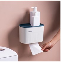 Toilet tissue box Mini punch-free wall-mounted waterproof toilet paper rack Multi-function toilet roll paper box