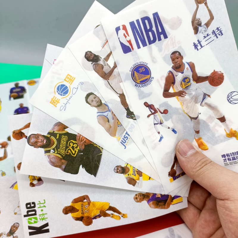 NFT NBA наклейки Баокоби Джеймс Харден Харден Карри Дюрант 6 справочников и бумажные наклейки Месси Кристианика студенты используют Лиюй День детей как награда за подарок баскетболисту изящные 1