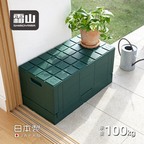 Frost Mountain Japan imported folding storage box bedroom clothes packing box plastic trunk shoe stool storage stool