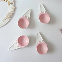 Ceramic spoon pet cute pink ice cream small macaron color cute pet hamster golden silk bear microblazier spoon