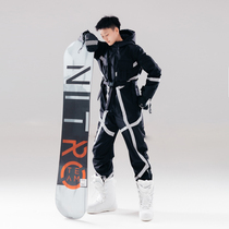 KEEPMONEY reflective one-piece ski suit 2021 new mens and womens veneer Waterproof warm ski set