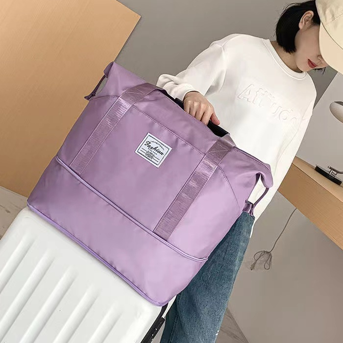 Travel bag for women with large capacity for short distance business trips, foldable handheld multi-functional fitness bag, lightweight hospital waiting for delivery storage bag