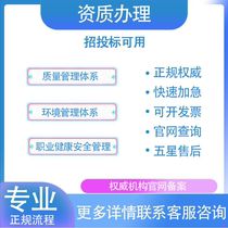 Quality environment Occupational health and safety three major management system certification certificate core consulting materials five-star after-sales