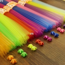 Origami straws luminous colored tubes made materials hand folded and disassembled for coarse fluorescence to make children