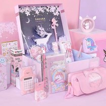 School stationery little fairy cute girl stationery set gift box Primary and secondary school students childrens prizes gifts college students