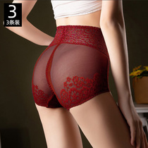 Lady Red Lady Sexy Pants 2021 New Exploits Fashion Lace Woman Style High Waist Lifting Hip Large Size Summer Thin