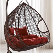 Hammock bedroom birds nest Double double hanging basket rattan chair Bold household cradle chair Hanging chair Double coarse rattan birds nest