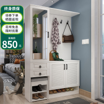Shoe cabinet Household door large capacity locker Simple modern storage cabinet One-piece multi-functional full-length mirror entrance cabinet