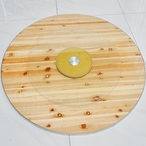 Hotel Home Steel Side Thickened Solid Wood Flow Water Mat Hotel Foldable Turntable 12 People Dinner Table Big Round Table