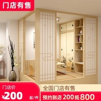 Jijing living room tatami integrated wardrobe Childrens study Japanese-style Japanese room solid wood table bed sliding door whole house customization