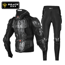 Motorcycle fall protection armor off-road knight protective gear Motorcycle riding knee protection Elbow protection Chest and neck protection suit summer