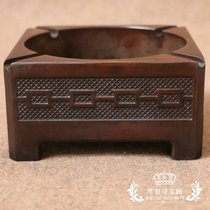 Slave Cousin Antique Bronze Ware Stay-at-home Living Room Decoration Brass Dry Lounger Years Quadrilateral Pattern Ashtrays Pendulum black