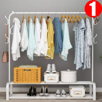 Wardrobe strong and simple wardrobe for rental room door hanger shoe rack one double-layer hanging wardrobe iron frame