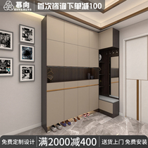  2021 new simple modern entry door corner shoe cabinet household door entrance cabinet entry solid wood coat locker