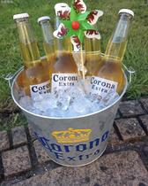 Corona Corona Beer Ice Bucket Iron Bucket Ice Ice Cubes Spit Bucket Galvanized Champagne Bucket