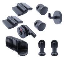 Durable Public Toilet Sepp Door Accessories Suit Black Glue Closet Door Handle Plus High Widening Toilet Single Shower Door
