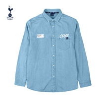 Tottenham Hotspur official genuine football denim shirt denim jacket autumn winter loose long sleeve shirt men and women