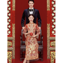 Xiuhe clothing 2021 new wedding Chinese wedding dress slim-fit big five Fu Longfeng coat ancient dress wedding dress out of the cabinet summer