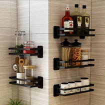 Kitchen rack stainless steel knife holder wall hanging multi-layer condiment seasoning shelf seasoning oil salt sauce vinegar storage